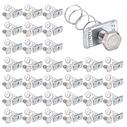 Stainless Steel Color 30Pcs 304 Stainless Steel Spring Nut Block, 30Pcs 304 Stainless Steel Hexagonal Nut, Stainless Steel Color, 34x18x50mm