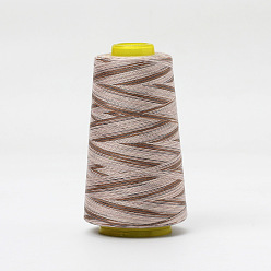 Серебро 40 s / 2 нить для машинной вышивки, космическое крашение градиентного цвета полиэфирная швейная нить, для универсальных машинных игл размера 11/14, серебряные, 110x58 мм, 3000 ярдов / рулон