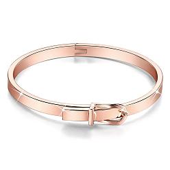 Розовое Золото Латуни браслет, с пряжкой, розовое золото , 2-1/4 дюйм x 2-1/2 дюйм (56x63 мм)