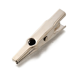 Платина Железные зажимы из крокодиловой кожи, платина, 43.5x7.5x14 мм, отверстие : 4 мм