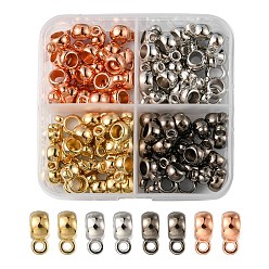 (52) Непрозрачная лаванда 4 цветные пластиковые трубки ccb поручни, петля под залог, ссылки на вешалки rondelle, разноцветные, 12x8x5 мм, отверстие : 1.8 мм, внутренний диаметр: 4.8 мм, 25 шт / цвет, 100 шт