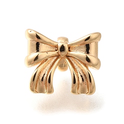 Настоящее золото 18K Латунные подвески, без кадмия, без никеля и без свинца, бантом прелести, реальный 18 k позолоченный, 10x12x7.5 мм, отверстие : 3.5 мм