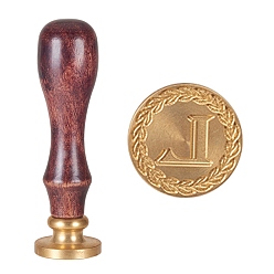 Letter L Поделки письмо записки латунь сургучная печать штампы и деревянная ручка, шаблон письма мира, плоско-круглые, золотой свет, letter.l, 89x25.5 мм
