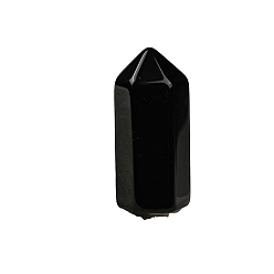 Обсидиан Остроконечная башня, натуральный обсидиан, целебные каменные палочки, украшение для медитации и терапии Рейки чакры, шестиугольная призма, 15x15x35 мм