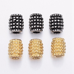 (52) Непрозрачная лаванда 304 из нержавеющей стали европейские шарики, бусины с большим отверстием, разноцветные, 12x10 мм, отверстие : 4 мм