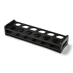 Noir Porte-verres à liqueur en bambou, plateau de service pour whisky, tequila, liqueurs, fête et collection, rectangle, noir, 330x95x50mm, Trou: 37mm
