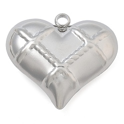 Нержавеющая Сталь Цвет Антикоррозийные 304 подвески из нержавеющей стали, шарма сердца, цвет нержавеющей стали, 28x30x10 мм, отверстие : 3 мм