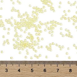 (182) Inside Color Luster Crystal Soft Yellow TOHO Round Seed Beads, Japanese Seed Beads, (182) Inside Color Luster Crystal Soft Yellow, 11/0, 2.2mm, Hole: 0.8mm, about 5555pcs/50g
