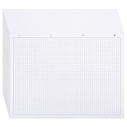 Белый 60 шт. бумага с ПВХ-заменителем, специальная масштабная бумага, аксессуары для переплета, прямоугольные, белые, 215x290x0.1 мм, отверстие : 5 мм