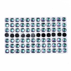 Green Translucent K9 Glass Cabochons, Flat Back, Half Round, Green, 8x4mm, about 84pcs/bag