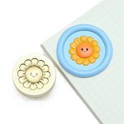 Цветок Круглые латунные головки штампа, золотые, цветок, 25 мм