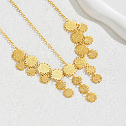 Золотой Элегантные латунные повязки с бахромой для вечеринок и отпуска, аксессуары для волос для женщин, золотые, 530мм+удлинить 100мм, подвески: 150 mm длиной, шириной 50 мм 