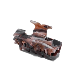 Розово-Коричневый Заколки для волос в форме когтей из ацетата целлюлозы, аксессуары для волос для женщин и девочек, прямоугольные, розово-коричневый, 88x50 мм