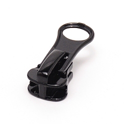 Black Zinc Alloy Replacement Zipper Sliders, for Luggage Suitcase Backpack Jacket Bags Coat, Black, 2.75x1.15x0.95cm
