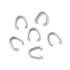 Нержавеющая Сталь Цвет 304 Быстроразъемные соединения из нержавеющей стали, овальные, цвет нержавеющей стали, 6.5x6x2 мм, внутренний диаметр: 4.5 мм