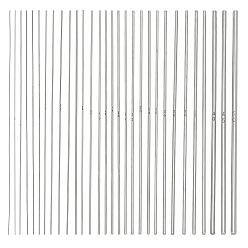 Нержавеющая Сталь Цвет Пруток из углеродистой стали, цвет нержавеющей стали, 220x0.5~5 мм, 30 шт / комплект