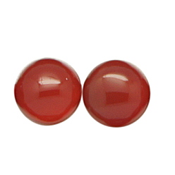 Carnelian Natural Red Agate Cabochons, Grade AB, Half Round/Dome, Red, 20x6mm