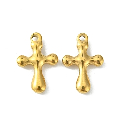 Золотой 304 подвески из нержавеющей стали, крест прелести, золотые, 21.5x14.5x4 мм, отверстие : 2 мм