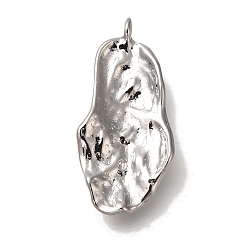 Платинированный Латунные подвески, без кадмия, без никеля и без свинца, устричные прелести, Реальная платина, 21x10x2 мм, отверстие : 1 мм