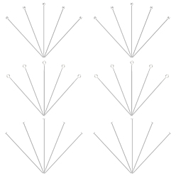 (52) Непрозрачная лаванда 30 шт. 3 стили 925 булавки из стерлингового серебра, разноцветные, 22 датчик, 40x0.6 мм, 10 шт / стиль