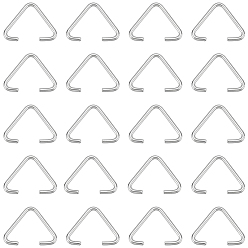 Нержавеющая Сталь Цвет 300шт 304 треугольные кольца из нержавеющей стали, застежка-молния, подходит для просверленных бусин, тесьма, обвязочные мешки, цвет нержавеющей стали, 10~11x12~13x1 мм