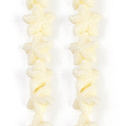 Фора Нити резных бусин синтетического коралла, морская звезда, оранжевые, 10~11x10x5.5 мм, отверстие : 0.8 мм, около 31 шт / нитка, 10.04'' (25.5 см)