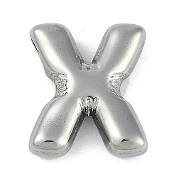 Letter X Антикоррозийные 304 подвески из нержавеющей стали, Письмо X, 18.5x15.5x4.5 мм, отверстие : 2 мм