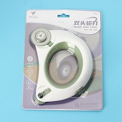 Темный Морско-зеленый Роторный резак из АБС-пластика в форме буквы D, прецизионный нож с двойным наконечником для искусства, подбивка, крафт, шитье, темно-зеленый, 180x150 мм