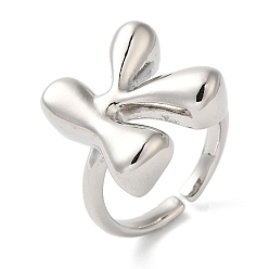 Letter K Латунное открытое кольцо-манжета для женщин с инициалами, без кадмия, без никеля и без свинца, Письмо K, 16.5x16 мм, регулируемый