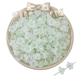 Нектар 100 шт. акриловые колпачки для бусин, цветок, нектар, 12x7 мм, отверстие : 1.5 мм