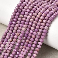 Phosphosiderite Натуральные фосфосидеридные бусины, фонарь, граненые, 4x3 мм, отверстие : 0.8 мм, около 138 шт / нитка, 15.28''~15.47'' (38.8~39.3 см)