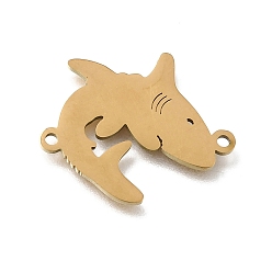 Doré  Pendentifs en acier inoxydable, breloques de requin, or, 304mm, Trou: 18x21x1mm