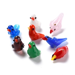 (52) Непрозрачная лаванда Бусины лэмпворк , неровный, голубь, разноцветные, 23~26x10~12x10~15 мм, отверстие : 1.2~1.8 мм, около 36 шт / нитка, 12.20 дюйм (31 см)