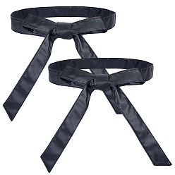 Noir 2Ceintures en cuir PU pour manteau, noir, 1800x40x1mm