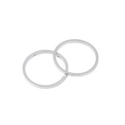 Stainless Steel Color Non-Tarnish 304 Stainless Steel Linking Ring, Stainless Steel Color, 18x1mm, Inner Diameter: 16mm