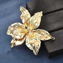 Золотой Кольца из сплава для женщин, цветок, золотые, размер США 8 1/2 (18.5 мм)