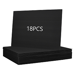 Черный Гофрированный пустотелый картон из полипропилена, прямоугольные, чёрные, 400x300x3 мм