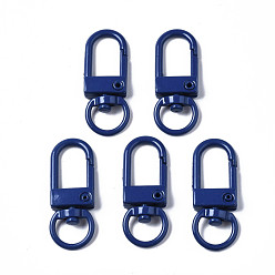 Синий Из экологически чистого сплава, окрашенного распылением, поворотные карабины с карабинами, без кадмия, без никеля и без свинца, синие, 33.5x12.5x5 мм, отверстие : 5x9 мм