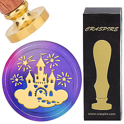 Замок Латунные восковые печати с деревянной ручкой, для diy scrapbooking, образец замка, 25 мм