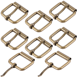 Antique Bronze 8Pcs Roller Buckles for Bag Strap Connector, Antique Bronze, 30.5x33x7.5mm