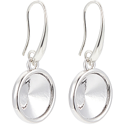 Платина 20шт. латунные крючки, провод уха, с закрепкой для сережек из сплава, заготовка для страз, платина, лоток : 12 мм, 33.5x15x4.5 мм, 5 датчик