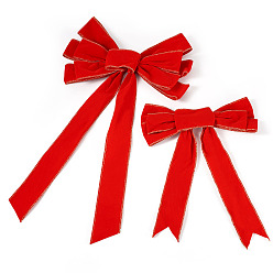 Красный 2 шт. 2 стили полиэстер бант, аксессуары для одежды для свадебного платья, красные, 300~512x200~279x28 мм, 1 шт / стиль
