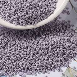 (RR2025) Матовый Непрозрачный Светло-лиловый Миюки круглые бусины рокайль, японский бисер, 15/0, (rr 2025) матовый непрозрачный светло-лиловый, 1.5 мм, Отверстие: 0.7 мм, о 5555 шт / бутылка, 10 г / бутылка