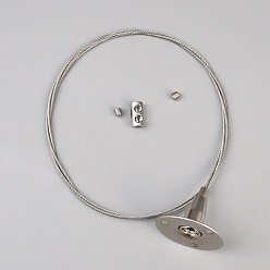 Stainless Steel Color Steel Cable Suspension Hook with Mounting Plate, Stainless Steel Color, 1000x40mm, Hole: 4mm