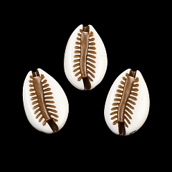 Shell Shape Бусины из непрозрачного акрила с морской тематикой, окрашенные аэрозольной краской., имитация оболочки, формы раковины, 20x13x10 мм, отверстие : 1.8 мм, Около 410 шт / 500 г