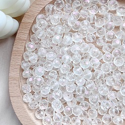 Белый Дым Lampwork бисер, граненые, круглые, серый, 8 мм, 30 шт / комплект