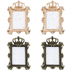 (52) Непрозрачная лаванда 4шт. 2 цветовая палитра смолы, косметический косметический инструмент для ногтей, Прямоугольник с короной, разноцветные, 10.85x7.3x0.9 см, 2 шт / цвет