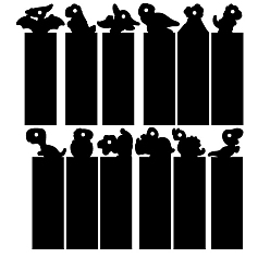 Dinosaur Царапина радуга живопись искусство бумага, закладка с животными своими руками, с бумажной карточкой, деревянные палочки, динозавр, 15x4.5 см, 12 шт / комплект