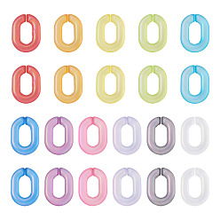 (52) Непрозрачная лаванда 110шт. 11цвета прозрачные акриловые быстроразъемные соединители, ab color овальные ссылки, разноцветные, 19x14 мм, 10 шт / цвет