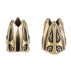 Античное Золото 2 латунные бусины шт., крестик, античное золото , 17x13 мм, отверстие : 4.8 мм, 2 шт / комплект